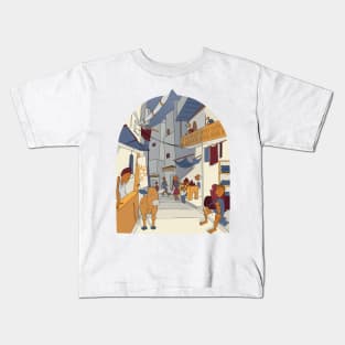 Old Delhi with color Kids T-Shirt